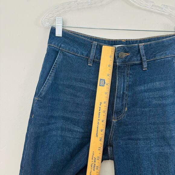 Liz Clairborne High Rise Cropped Wide Leg Blue Jeans Women’s Size 6 - Picture 3 of 8